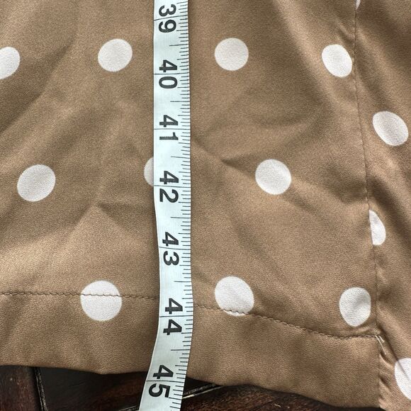 NWT ANTHROPOLOGIE x BB DAKOTA Deedra Kimono Sz XL Brown White Polka Dot Duster - Picture 11 of 13